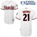 MLB Arizona Diamondbacks #21 White Zack Greinke Mens cool base Jersey