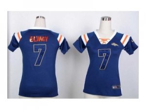 Nike women denver broncos #7 john elway blue jerseys[Fashion Rhinestone sequins]