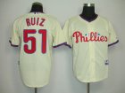 mlb philadelphia phillies #51 ruiz cream