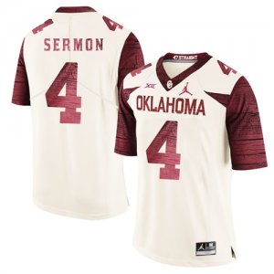 Oklahoma Sooners #4 Trey Sermon White 47 Game Winning Streak College Football Jersey