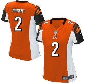 Womens Nike Cincinnati Bengals #2 Mike Nugent Game Orange Alternate NFL Jersey