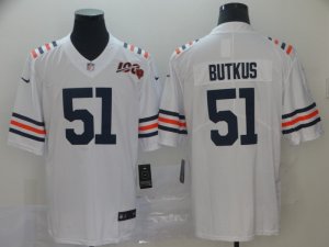 Nike Bears #51 butkus White 100th Vapor Untouchable Limited Jersey