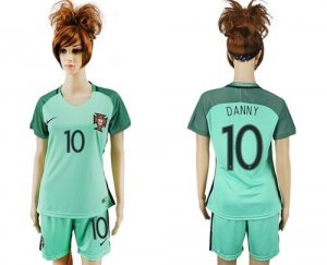 Womens Portugal #10 Danny Away Soccer Country Jersey