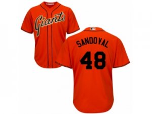 Youth Majestic San Francisco Giants #48 Pablo Sandoval Replica Orange Alternate Cool Base MLB Jersey