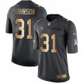 Mens Nike Arizona Cardinals #31 David Johnson Limited Black Gold Salute to Service NFL Jersey