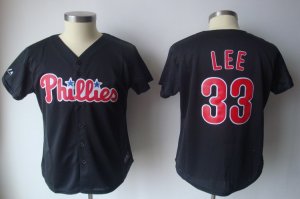 MLB Women Jerseys Philadelphia Phillies #33 lee black