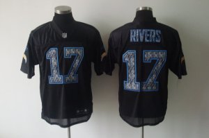 nfl san diego chargers #17 rivers black[united sideline]