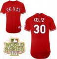 2011 world series mlb Texas Rangers #30 Neftali Feliz Red