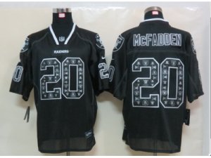 Nike NFL Oakland Raiders #20 Darren McFadden Black Jerseys(Lights Out Elite)