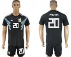 Argentina 20 PAREDES Away 2018 FIFA World Cup Soccer Jersey