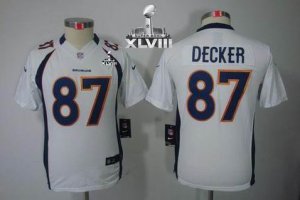 2014 super bowl xlvii nike youth nfl jerseys denver broncos #87 eric decker white[nike limited]