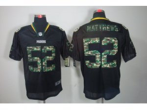 Nike NFL Green Bay Packers #52 Clay Matthews black jerseys[camo fashion Elite]