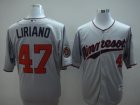 mlb minnesota twins #47 liriano grey(50th)