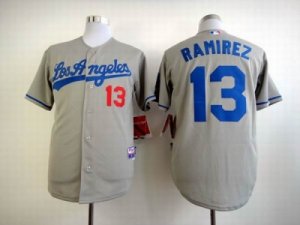 mlb jerseys los angeles dodgers #13 ramirez grey[ramirez]