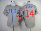 MLB chicago cubs #14 banks grey jerseys