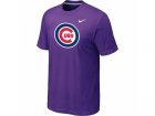 Chicago Cubs Nike Heathered Purple Club Logo T-Shirt