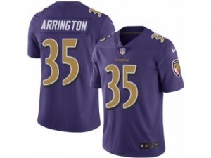 Mens Nike Baltimore Ravens #35 Kyle Arrington Limited Purple Rush NFL Jersey