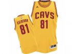 Men Adidas Cleveland Cavaliers #81 Jose Calderon Authentic Gold Alternate NBA Jersey