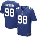 Men Nike New York Giants #98 Damon Harrison Blue Men Stitched NFL Elite Noble Fashion Jersey