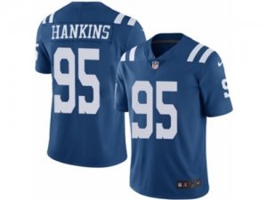 Mens Nike Indianapolis Colts #95 Johnathan Hankins Limited Royal Blue Rush NFL Jersey