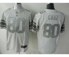 Nike new york giants #80 cruz New White Platinum jerseys[game]