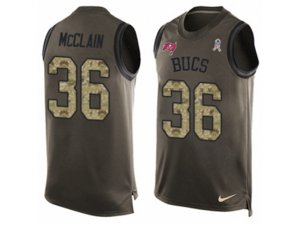 Nike Tampa Bay Buccaneers #36 Robert McClain Limited Green Salute to Service Tank Top NFL Jersey