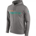 Miami Dolphins Nike Circuit Wordmark Essential Performance Pullover Hoodie Gray