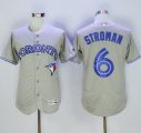 Toronto Blue Jays #6 Marcus Stroman Grey Flexbase Authentic Collection Stitched Baseball Jersey