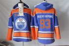 Mens Edmonton Oilers #93 Nugent-Hopkins Orange Sawyer Hooded Sweatshirt Stitched NHL Jersey