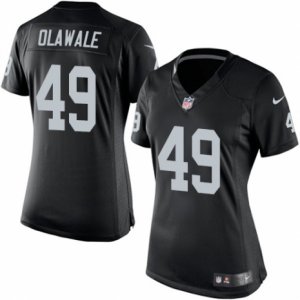 Women\'s Nike Oakland Raiders #49 Jamize Olawale Limited Black Team Color NFL Jersey