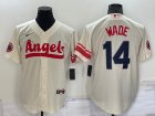 Angels #14 Tyler Wade Cream Nike 2022 City Connect Cool Base Jerseys