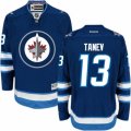 Mens Reebok Winnipeg Jets #13 Brandon Tanev Authentic Navy Blue Home NHL Jersey