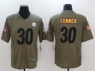 Nike Steelers #30 James Conner Olive Salute To Service Limited Jersey