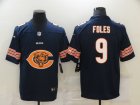 Mens Chicago Bears #9 Nick Foles Navy Blue 2020 Big Logo Vapor