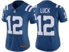 Women's Indianapolis Colts #12 Andrew Luck Royal Color Rush Limited Jersey