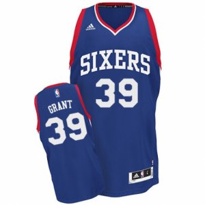 Men\'s Adidas Philadelphia 76ers #39 Jerami Grant Swingman Royal Blue Alternate NBA Jersey