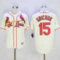 St.Louis Cardinals #15 Randal Grichuk Cream New Cool Base Stitched Baseball Jersey