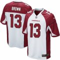 Mens Nike Arizona Cardinals #13 Jaron Brown Game White NFL Jersey