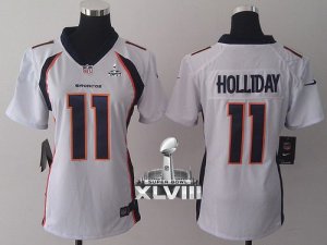 2014 super bowl xlvii nike women nfl jerseys denver broncos #11 holliday white[new nike]