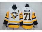 Men Pittsburgh Penguins #71 Evgeni Malkin White New Away Stitched NHL Jersey