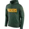 Green Bay Packers Nike Circuit Wordmark Essential Performance Pullover Hoodie Green