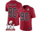 Mens Nike Atlanta Falcons #90 Derrick Shelby Limited Red Rush Super Bowl LI 51 NFL Jersey