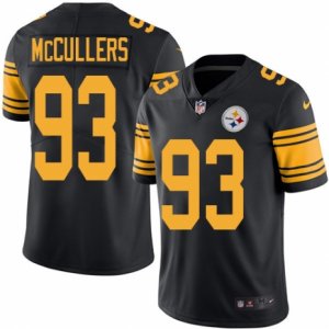 Men Nike Pittsburgh Steelers #93 Dan McCullers Black Color Rush Limited Jersey