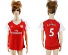 2017-18 Arsenal 5 GABRIEL Home Women Soccer Jersey