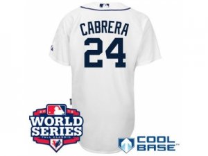 2012 world series mlb detroit tigers #24 cabrera white