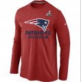 2015 Super Bowl XLIX Nike New England Patriots Long Sleeve T-Shirt red