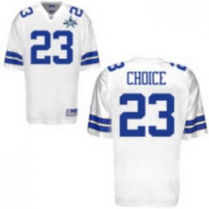 nfl dallas cowboys #23 tashard choice white[50th patch]