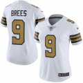 Women's Nike New Orleans Saints #9 Drew Brees Limited White Rush NFL Jersey