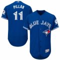 Mens Majestic Toronto Blue Jays #11 Kevin Pillar Blue Flexbase Authentic Collection MLB Jersey