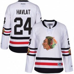 Womens Reebok Chicago Blackhawks #24 Martin Havlat Authentic White 2017 Winter Classic NHL Jersey